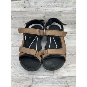 ECCO Mens Brown Leather Strappy Sport Sandals Size EU 44 US 10.5